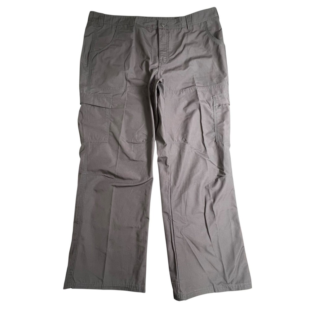 Berne Mens 44X30 Gray Relaxed Straight Leg‎ Cargo Canvas Workwear Pants - Picture 2 of 8